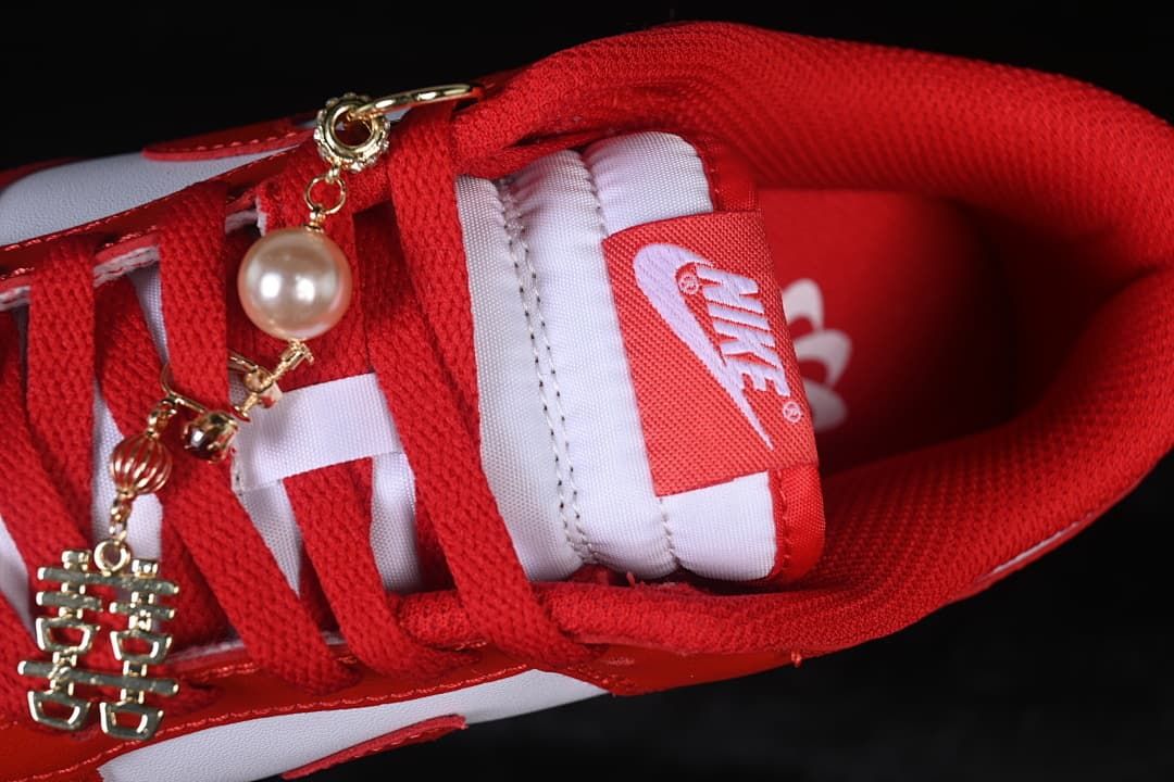 Nike Dunk Low Red and White Sneakers DD1873-116