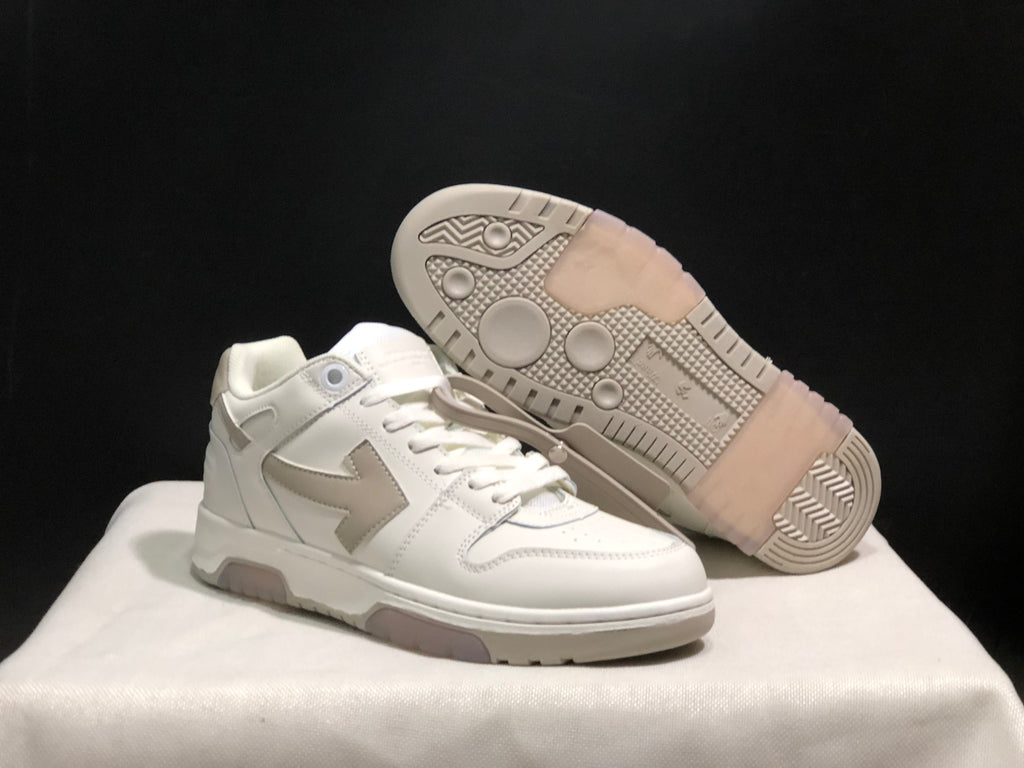 OFF-WHITE Out Of Office Low-Top Sneakers White Grey