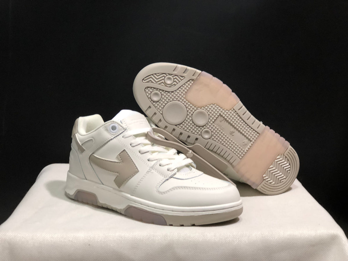 OFF-WHITE Out Of Office Low-Top Sneakers White Grey