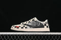 Jordan 1 Low Black and White Checkered Sneakers