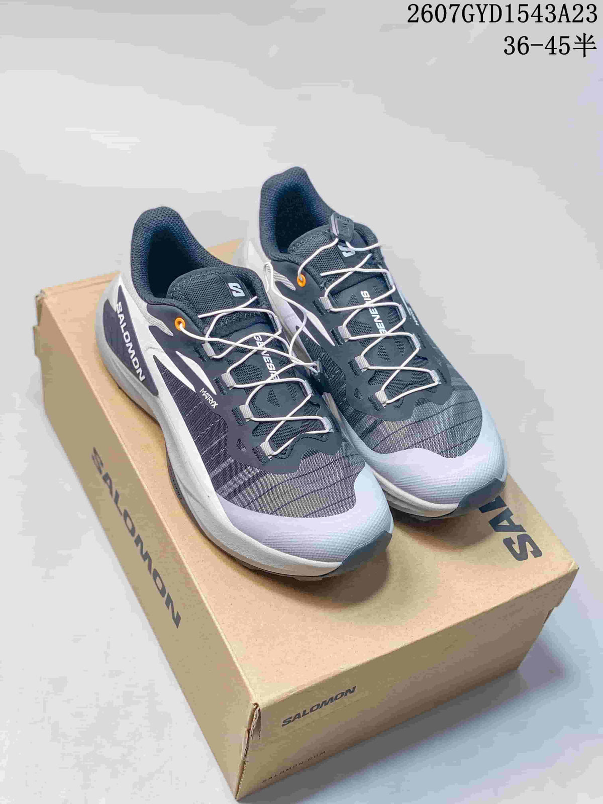 Salomon Genesis Trail Running Shoes Gray White 722530OWE