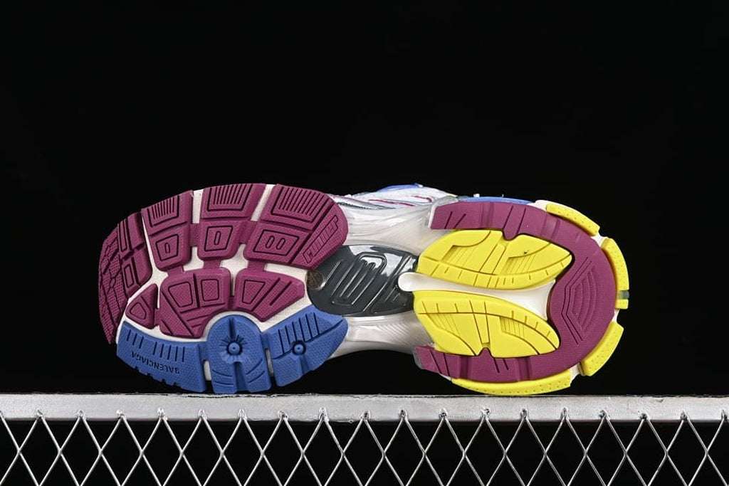 Balenciaga Runner 7.0 Sneakers in White, Blue and Yellow