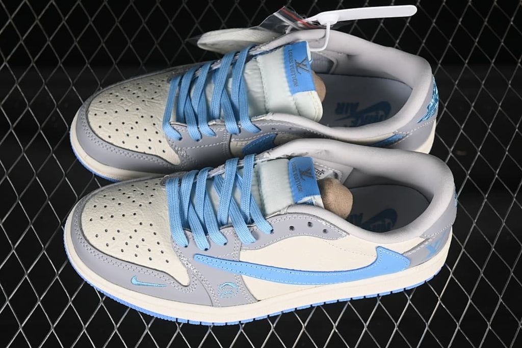 Travis Scott x Fragment Air Jordan 1 Low OG SP Grey Blue