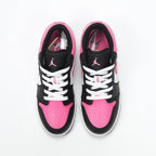 Jordan 1 Low Black Pink White Sneakers 554723-106