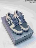 Jordan Air Jordan 1 Low Gray and Navy Sneakers 2607ND1092A22