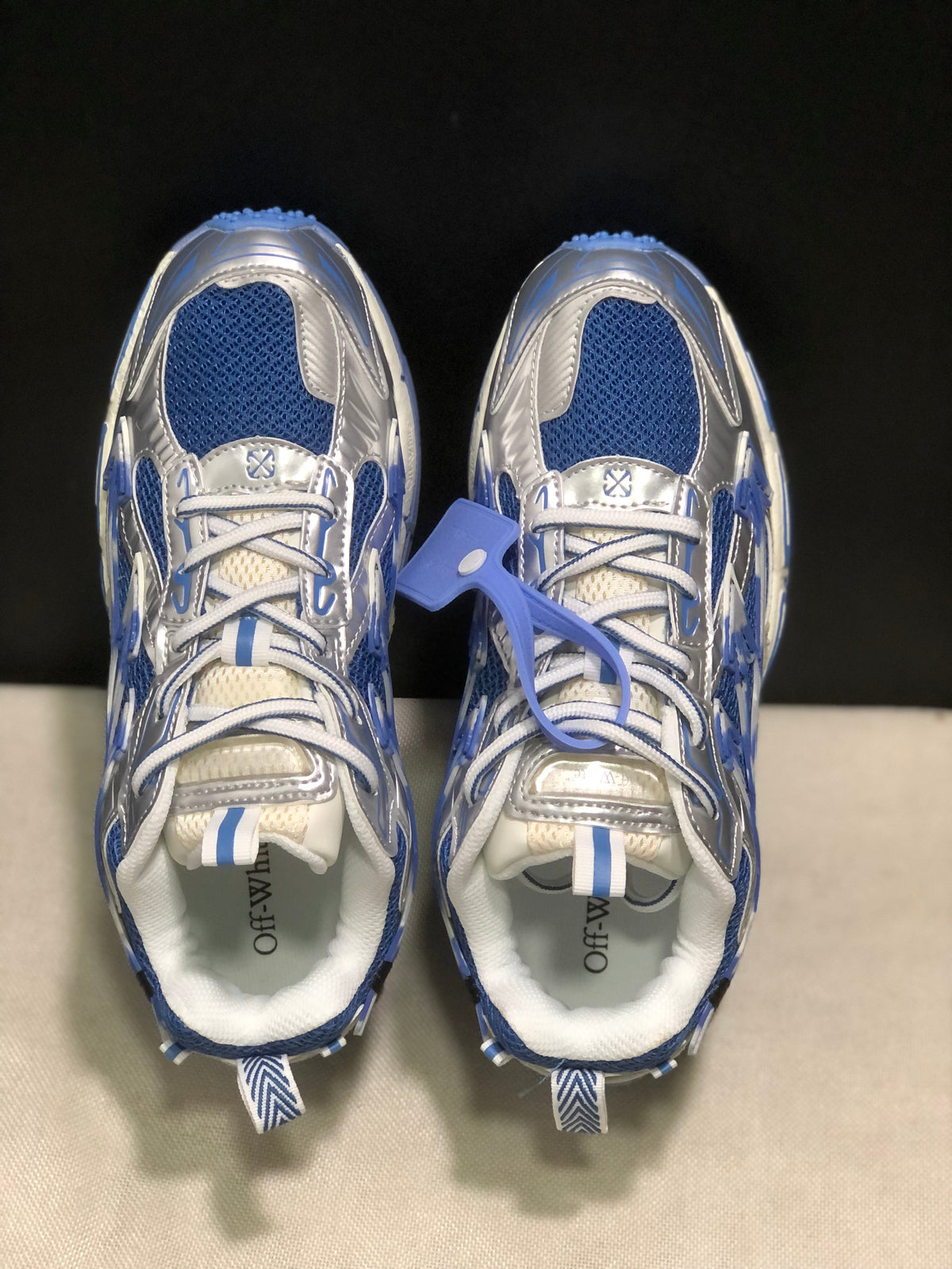 Off-White Be Right Back Sneakers Blue White Silver