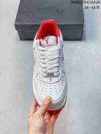 Nike Air Force 1 '07 Low White and Red Sneakers