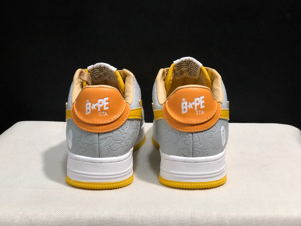 BAPE STA Low-Top Sneakers Grey Yellow