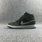 Air Jordan 1 Mid Sneakers Olive Green BQ6472-030