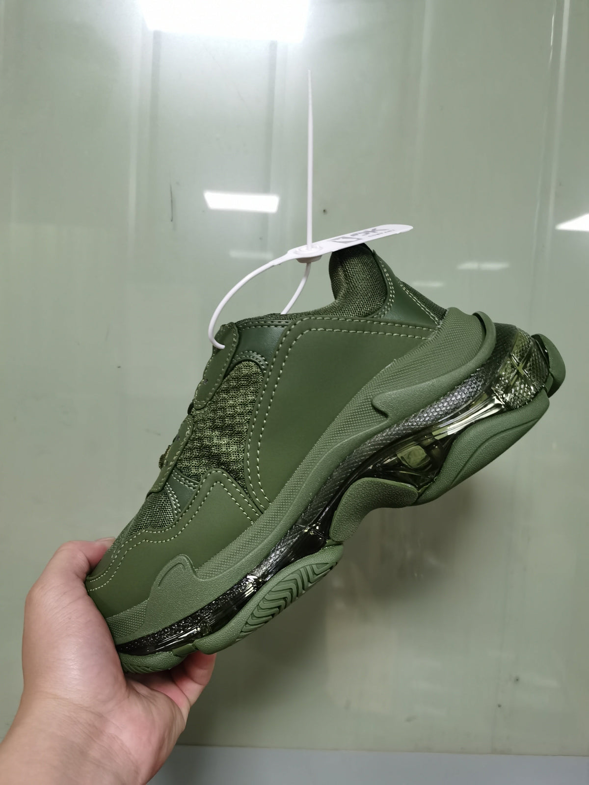 Balenciaga Triple S Clear Sole Sneakers Army Green 544351