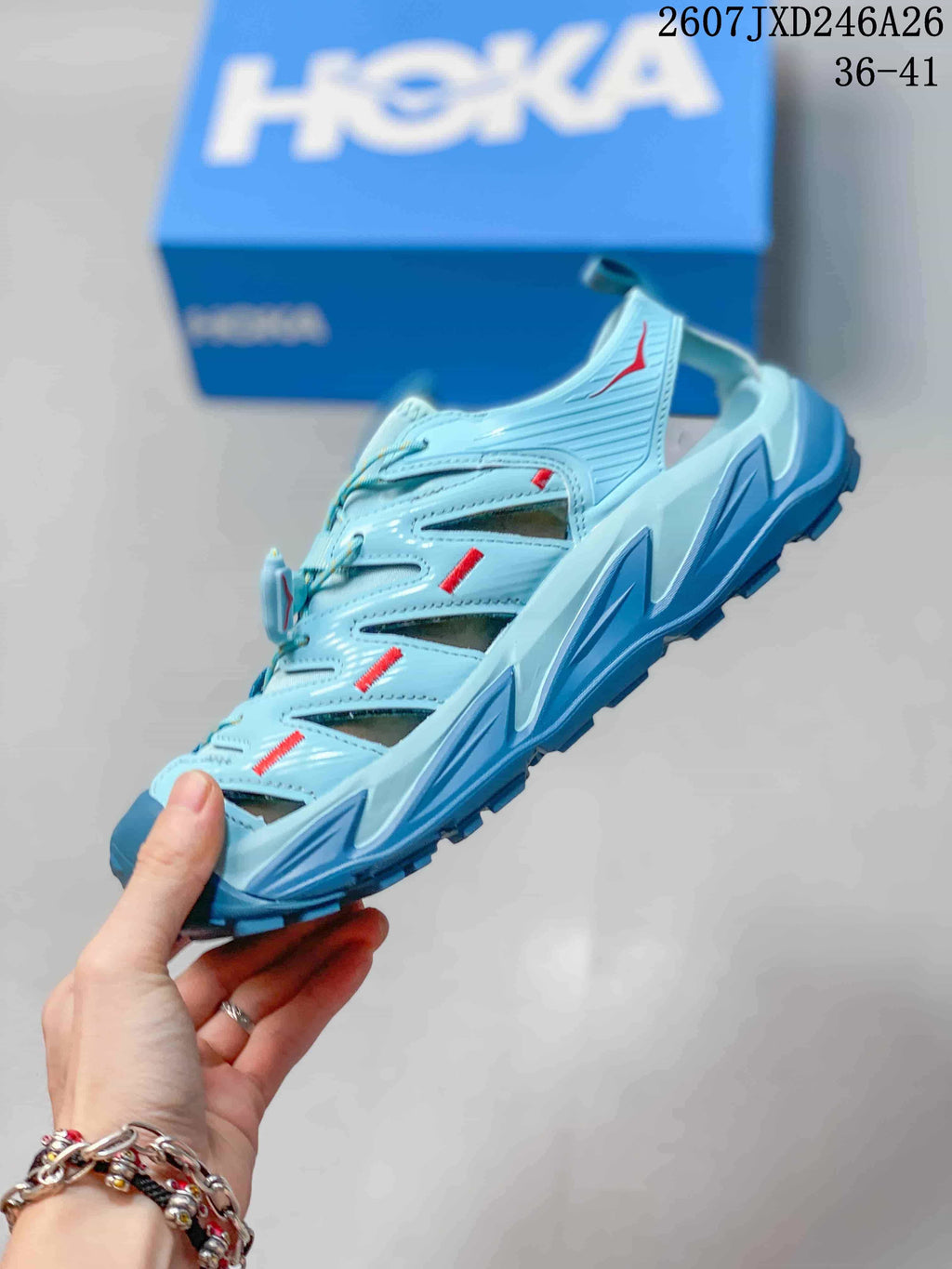 HOKA Hopara Outdoor Sandals Light Blue 712460EEU
