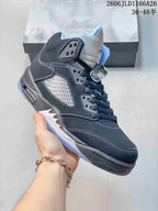 Jordan Air Jordan 5 High-Top Sneakers in Black and Blue
