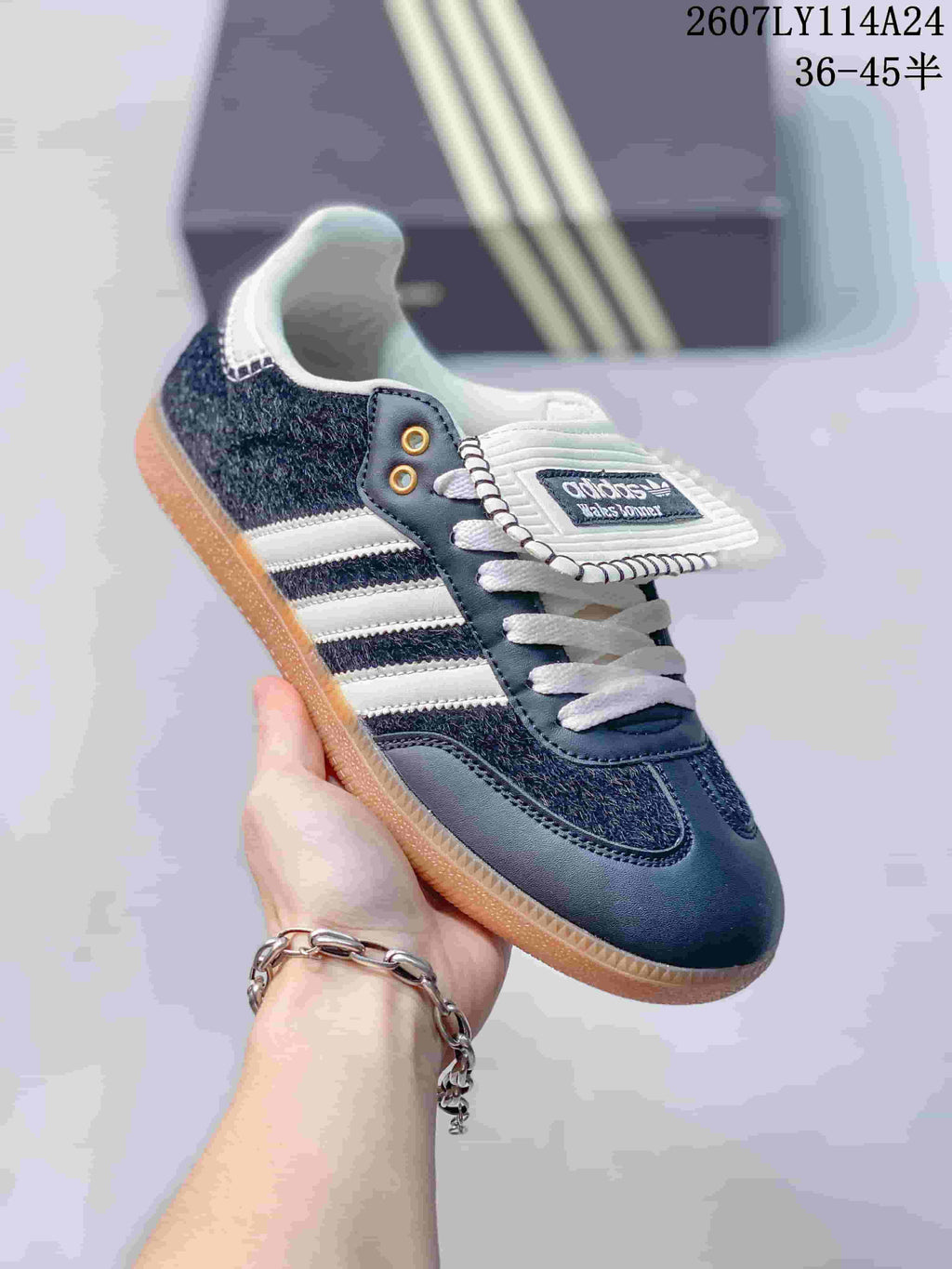 Adidas Wales Bonner Samba Low Sneakers Navy White