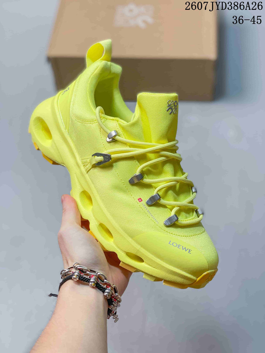 On x LOEWE Low-Top Sneakers Neon Yellow TYD386A26