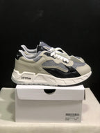 Off-White Low-Top Sneakers in Gray, Black and White