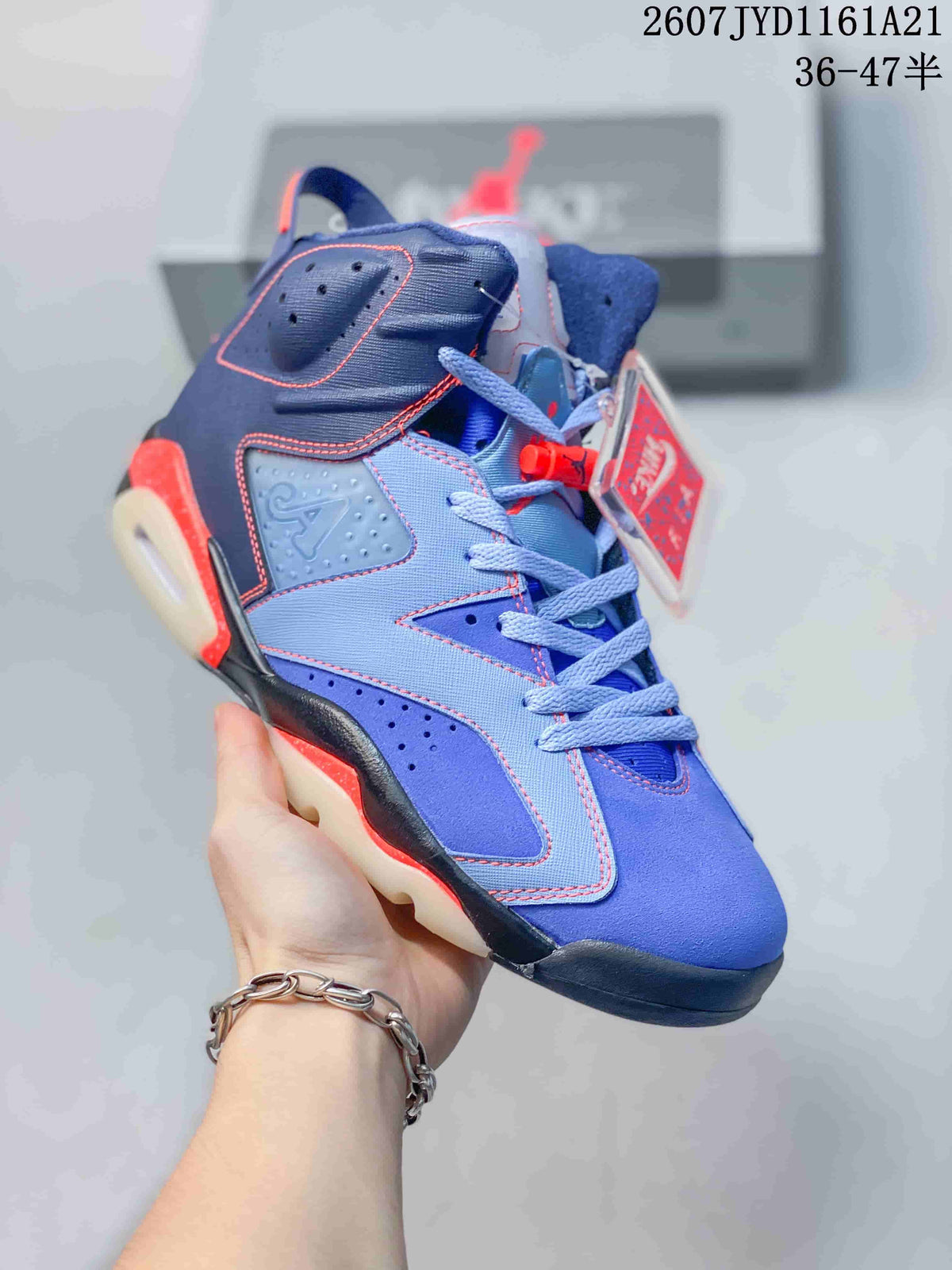 Jordan Air Jordan 6 High-Top Sneakers Blue Red 2607 TYD1161A21