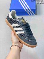 adidas Originals Samba Black Woven-Texture Sneakers 07JJD261A01