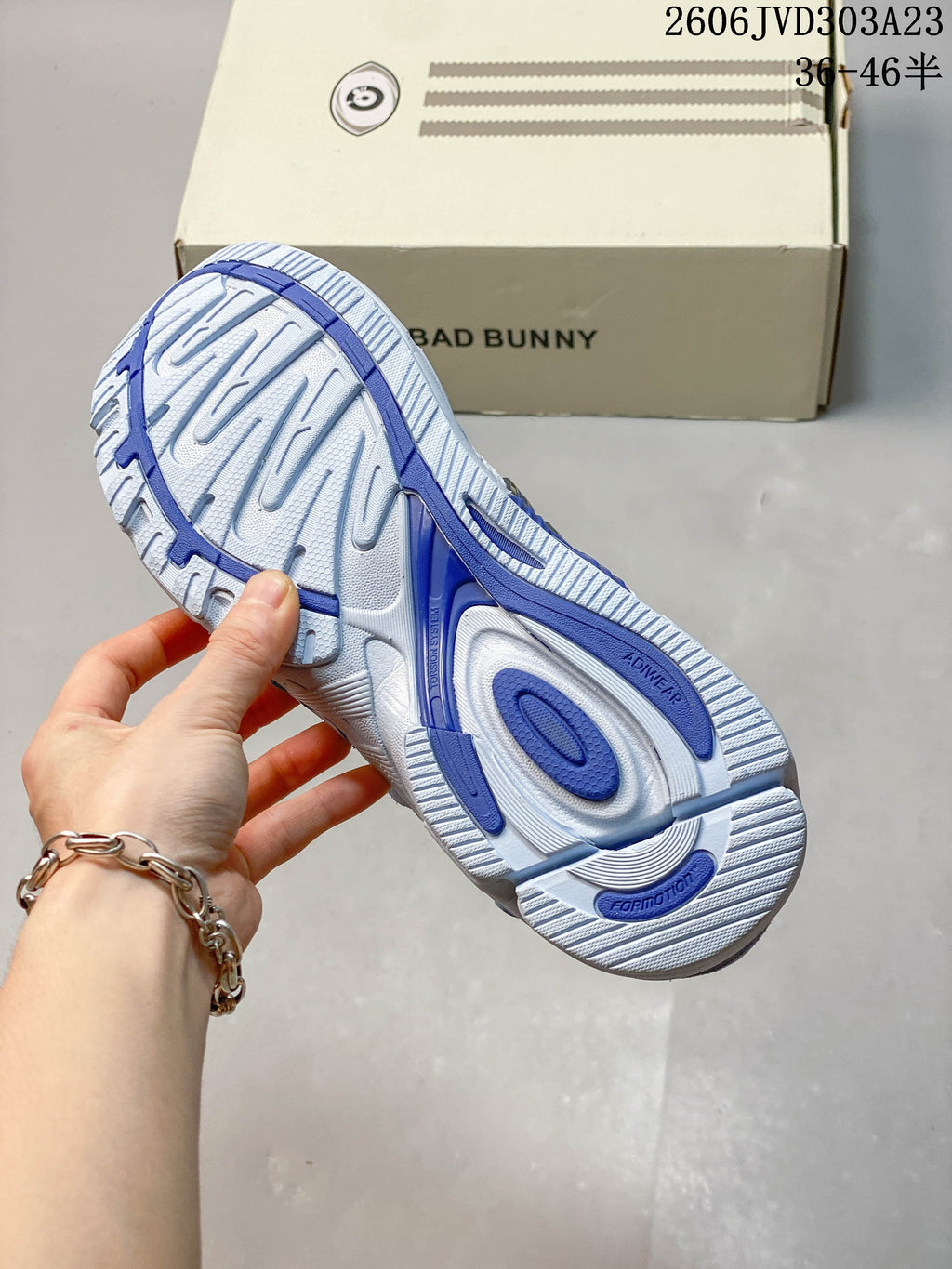 adidas Response CL Bad Bunny Sneakers in White and Blue