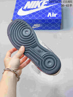 Nike Air Force 1 White Monogram Print Sneakers