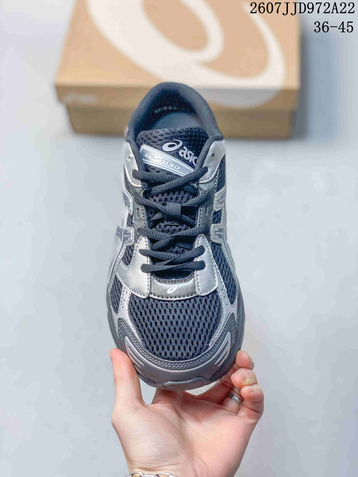 ASICS Gel-1130 Navy Silver Sneakers 2607 JJD972A22