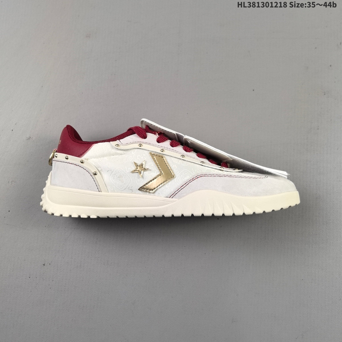 Converse 1970 Low-Top Sneakers White Burgundy Gold