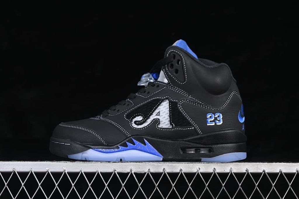 Awake NY x Air Jordan 5 Sneakers Black and Blue