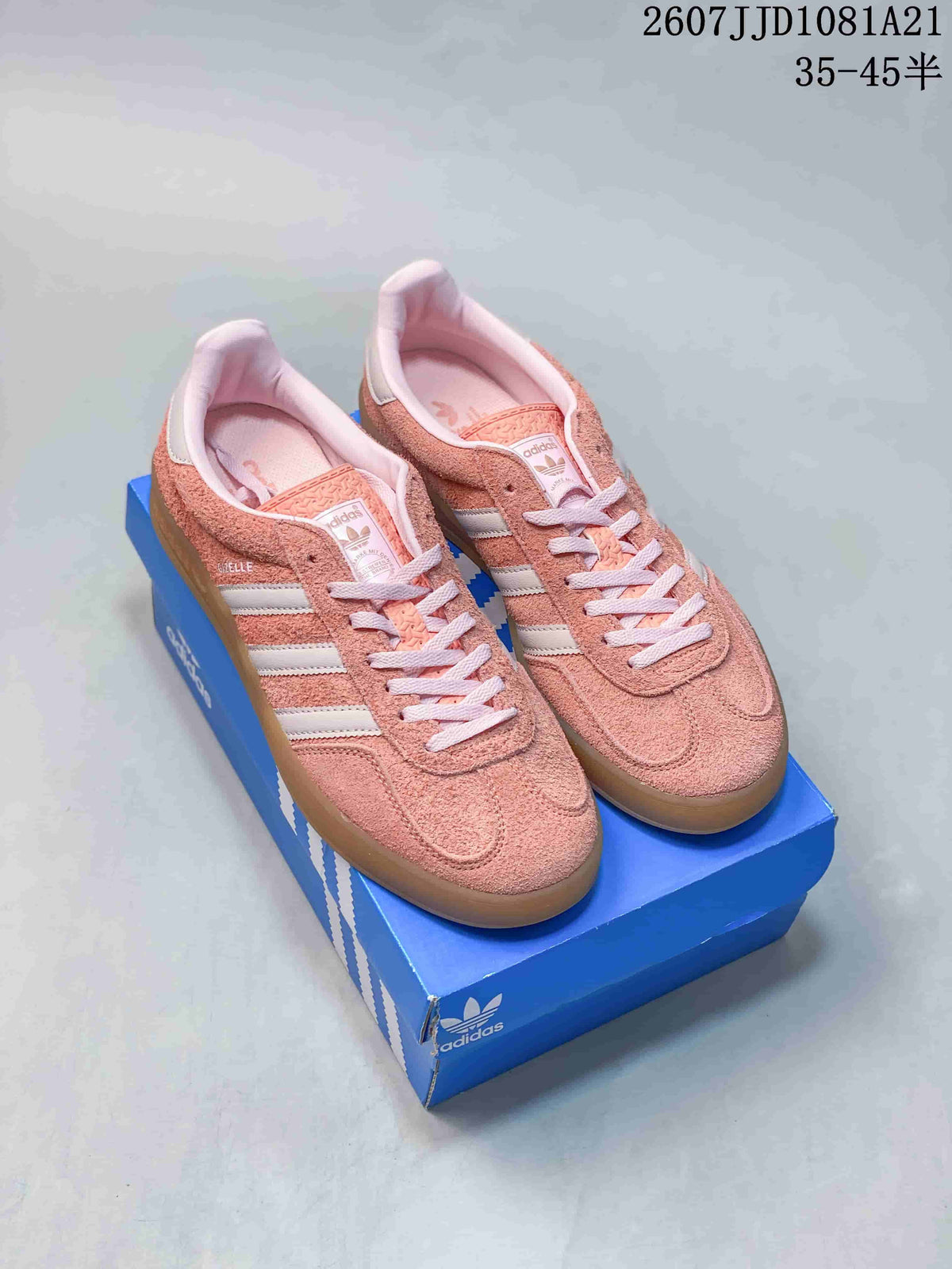 adidas Gazelle Indoor Sneakers Pink White Gum 07JJD1081A21