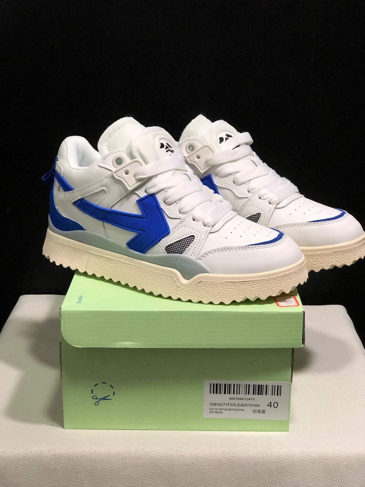 Off-White Out Of Office Sneakers White and Royal Blue