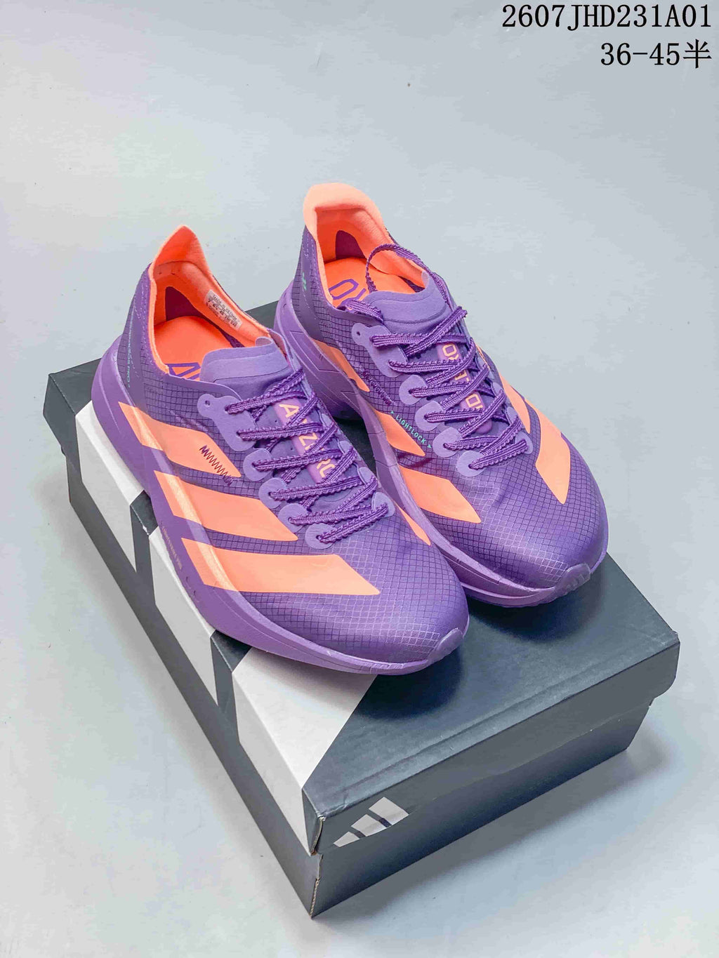 Adidas Adizero Adios Pro 4 Running Shoes, Purple and Coral