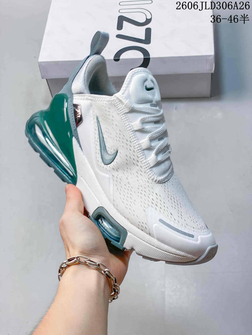 Nike Air Max 270 Premium Sneakers White Teal