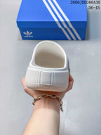 adidas adiFOM Superstar Mule Clogs White Black