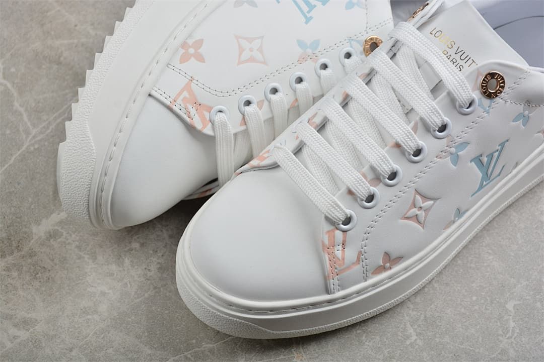 Louis Vuitton Time Out Low Top Platform Sneaker, White Multicolor