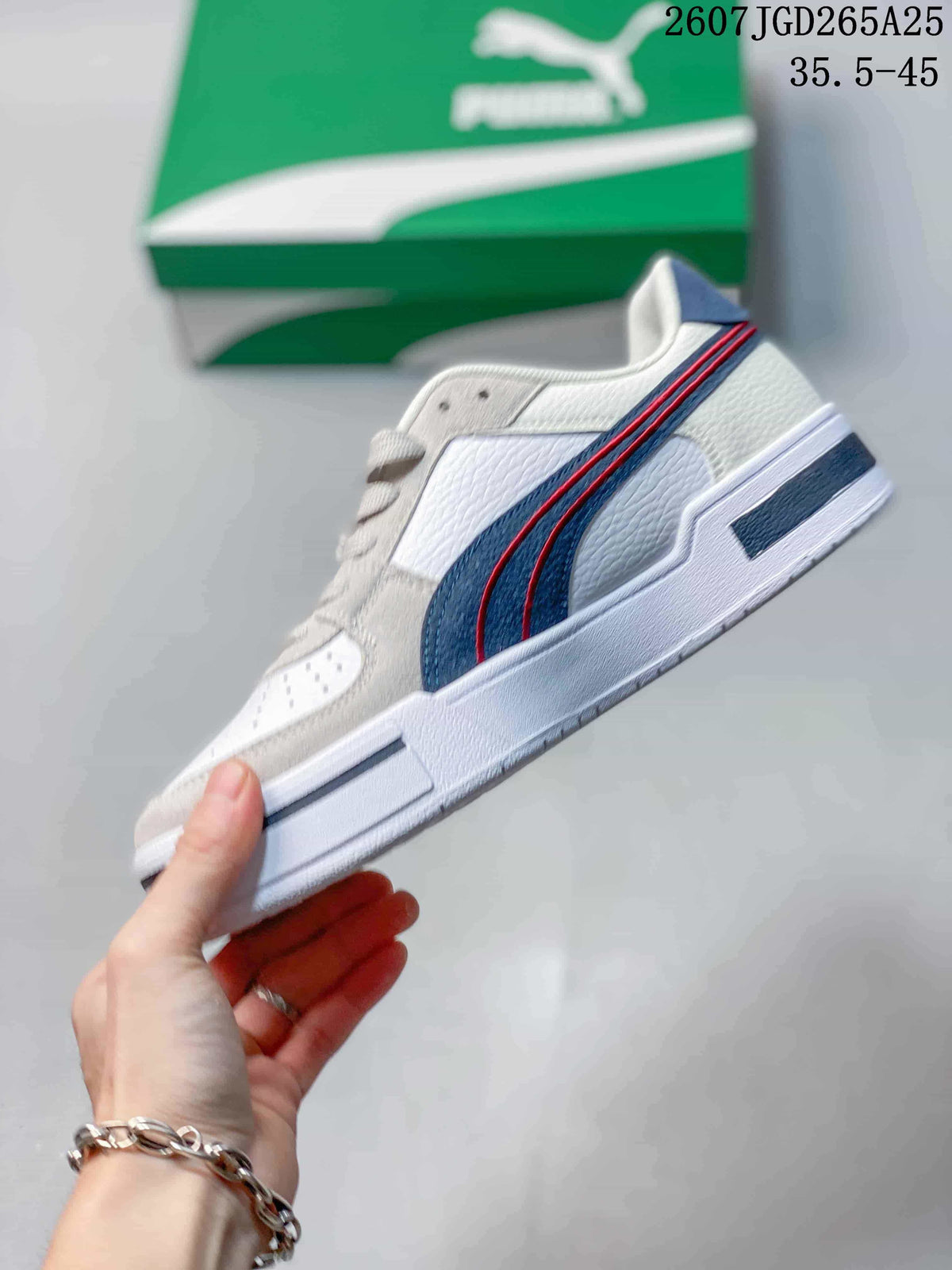 PUMA CA Pro Leather Low-Top Sneakers White Navy Red 712250URY