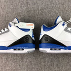 Fragment x Air Jordan 3 White Blue Sneakers CT8532-040