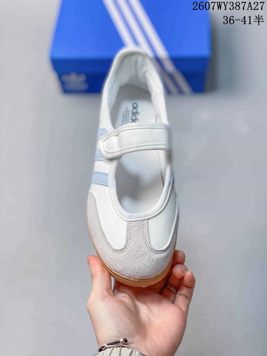 adidas Samba Jane Mary Jane Sneakers White Light Blue