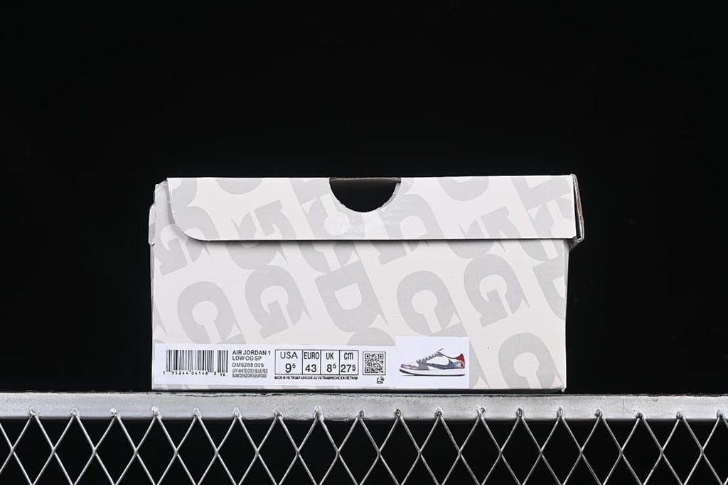 Jordan 1 Low OG SP Low-Top Sneakers in Grey, White and Red