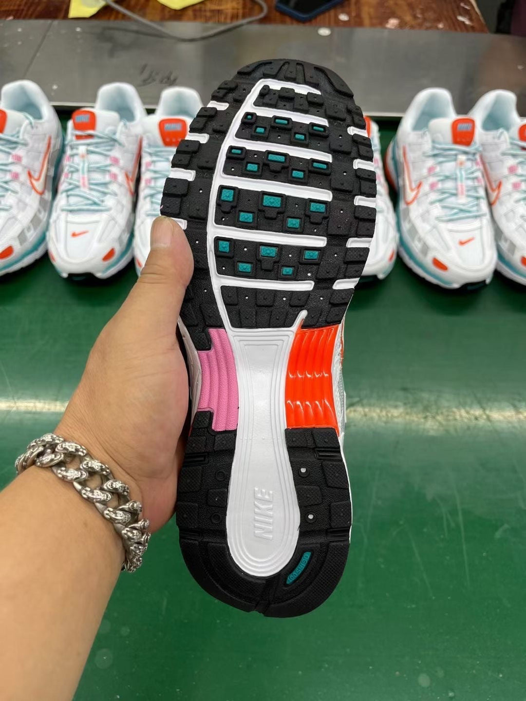 Nike P-6000 Sneakers White Orange Teal