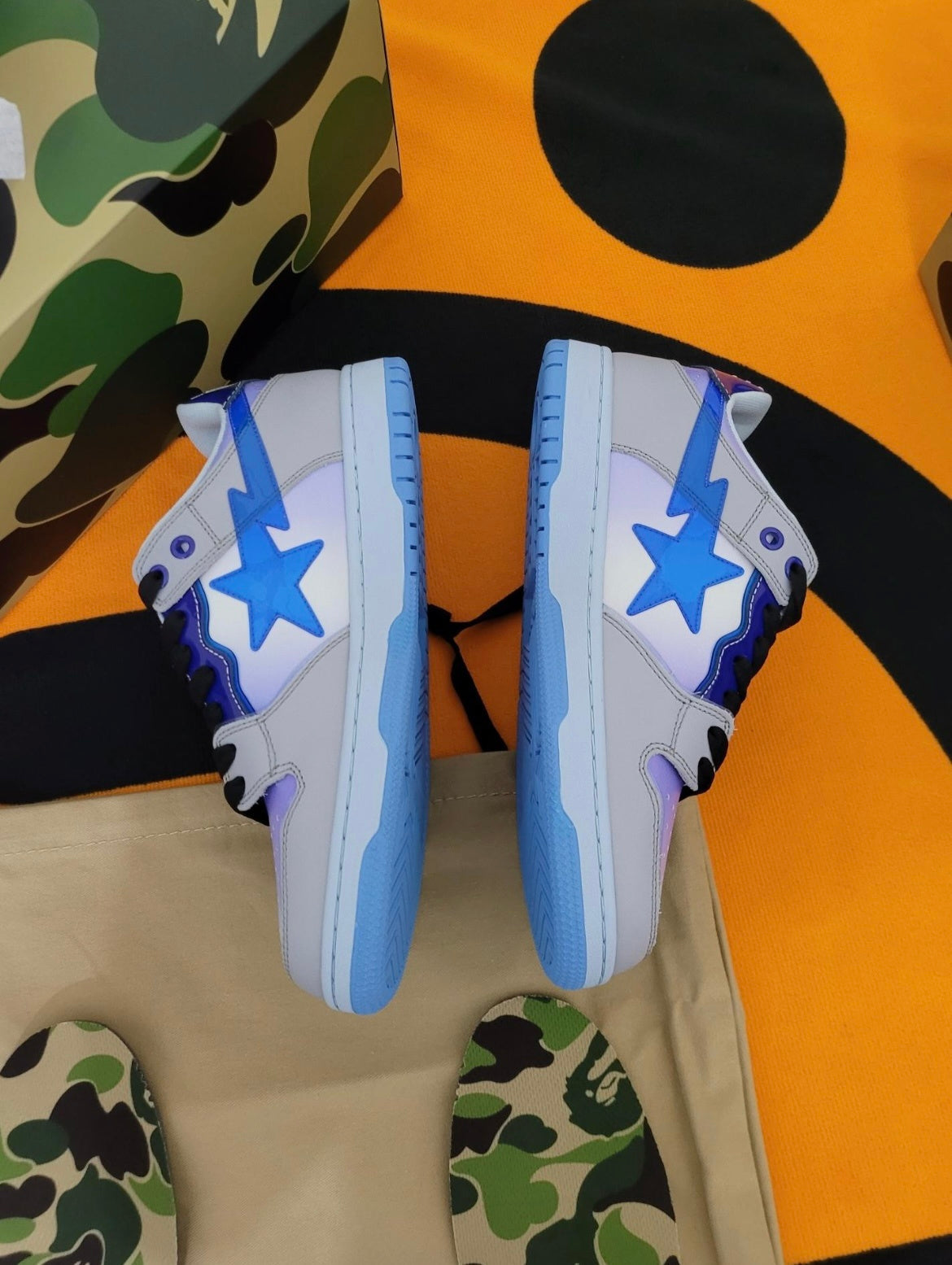 A BATHING APE BAPE SK8 STA Blue Gradient Sneakers W291002