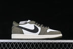 Travis Scott x Air Jordan 1 Low OG Olive White Sneakers HQ6998-200