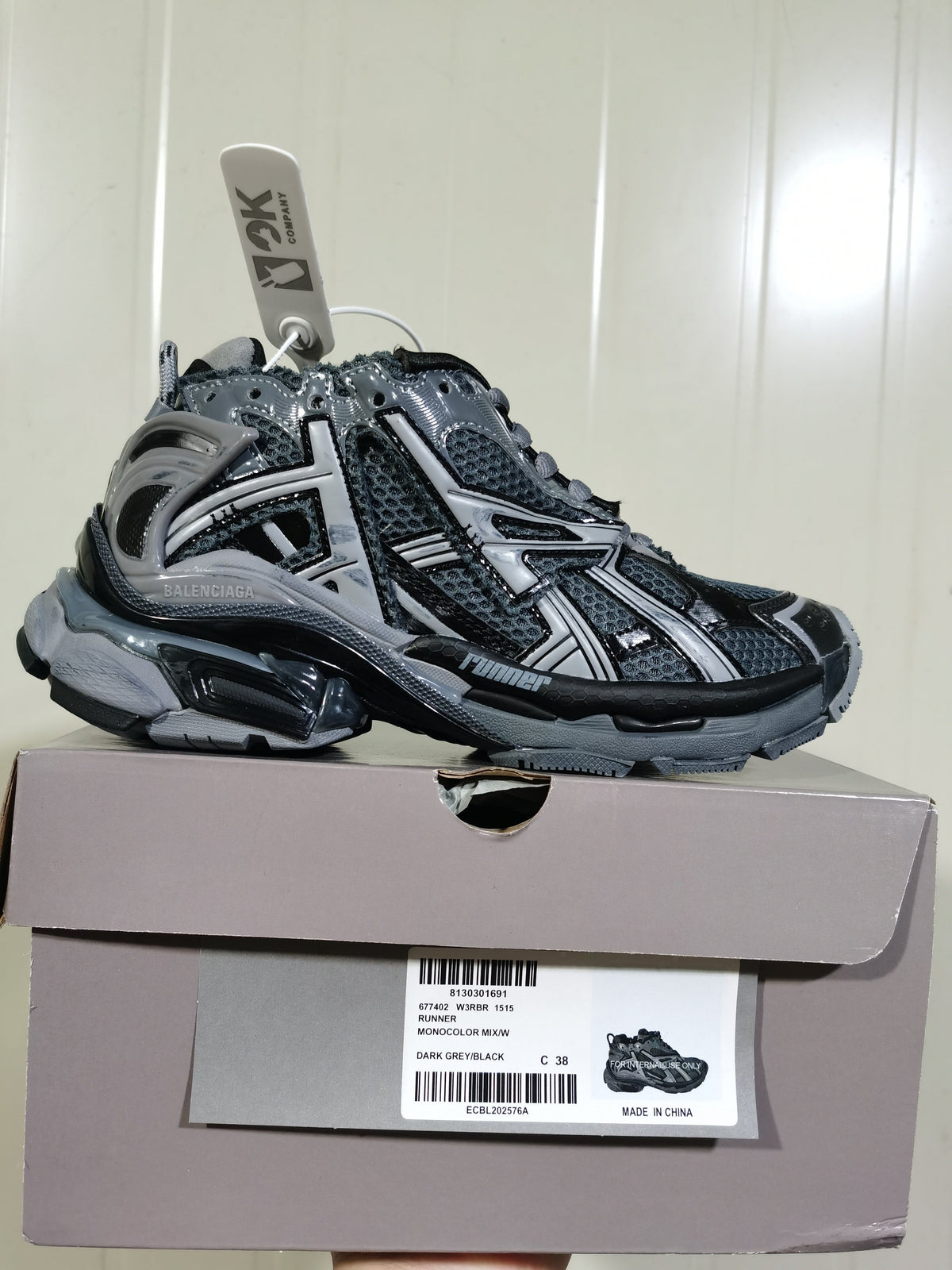 Balenciaga Runner Sneakers Dark Grey Black 677402 W3RBR 1515