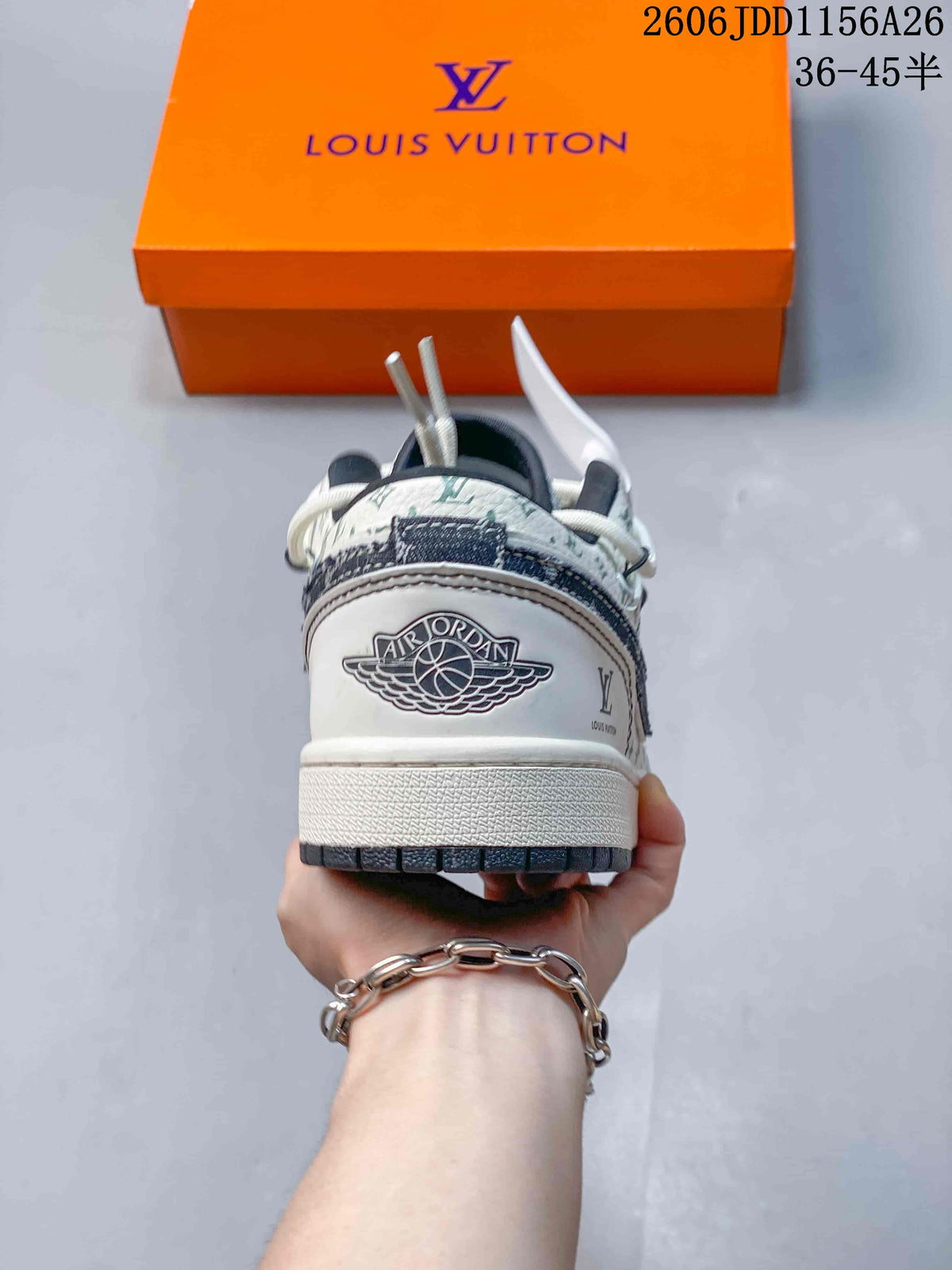 Air Jordan 1 Low Louis Vuitton Monogram Sneakers