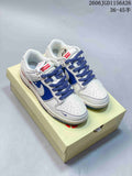Nike Dunk Low White and Blue Sneakers