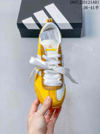 adidas VS JOG 2.0 Retro Low-Profile Sneakers, Yellow/White, 07JJD121A01