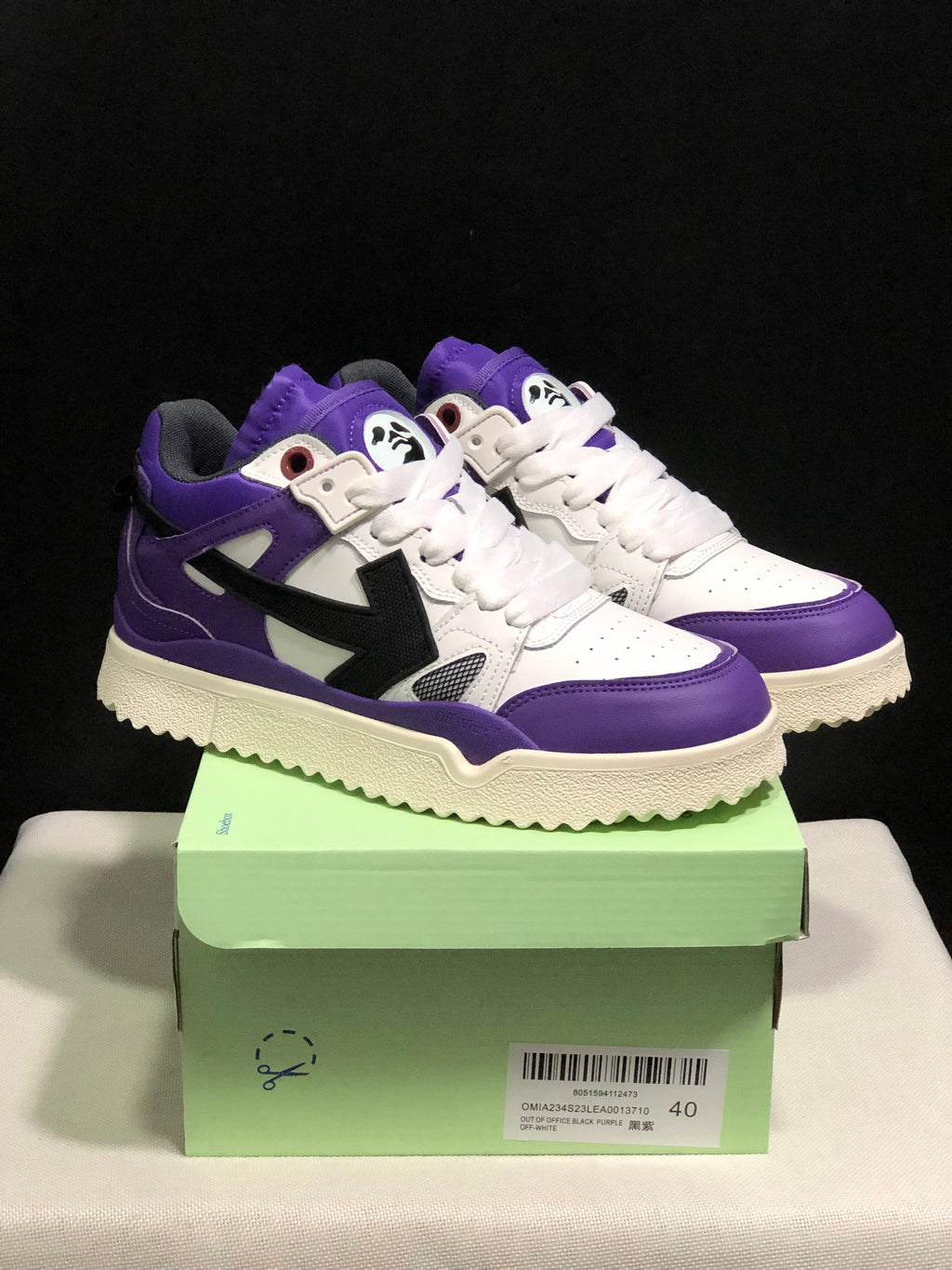 Off-White Out Of Office Sneakers Purple White Black