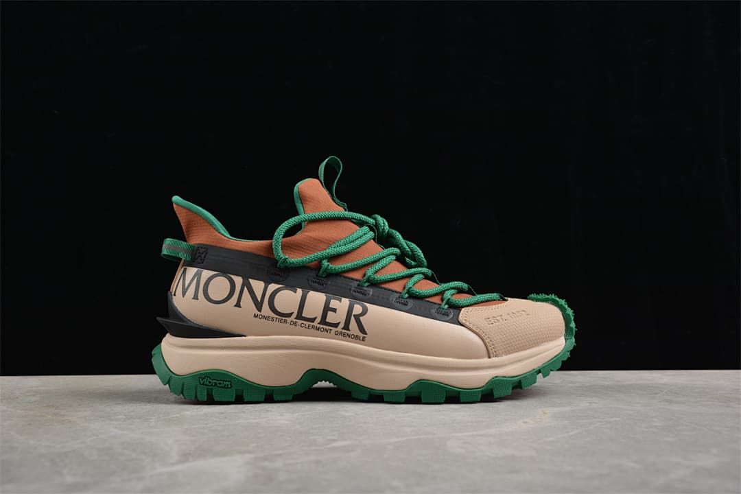 Moncler Trailgrip Lite2 Sneakers in Beige and Green