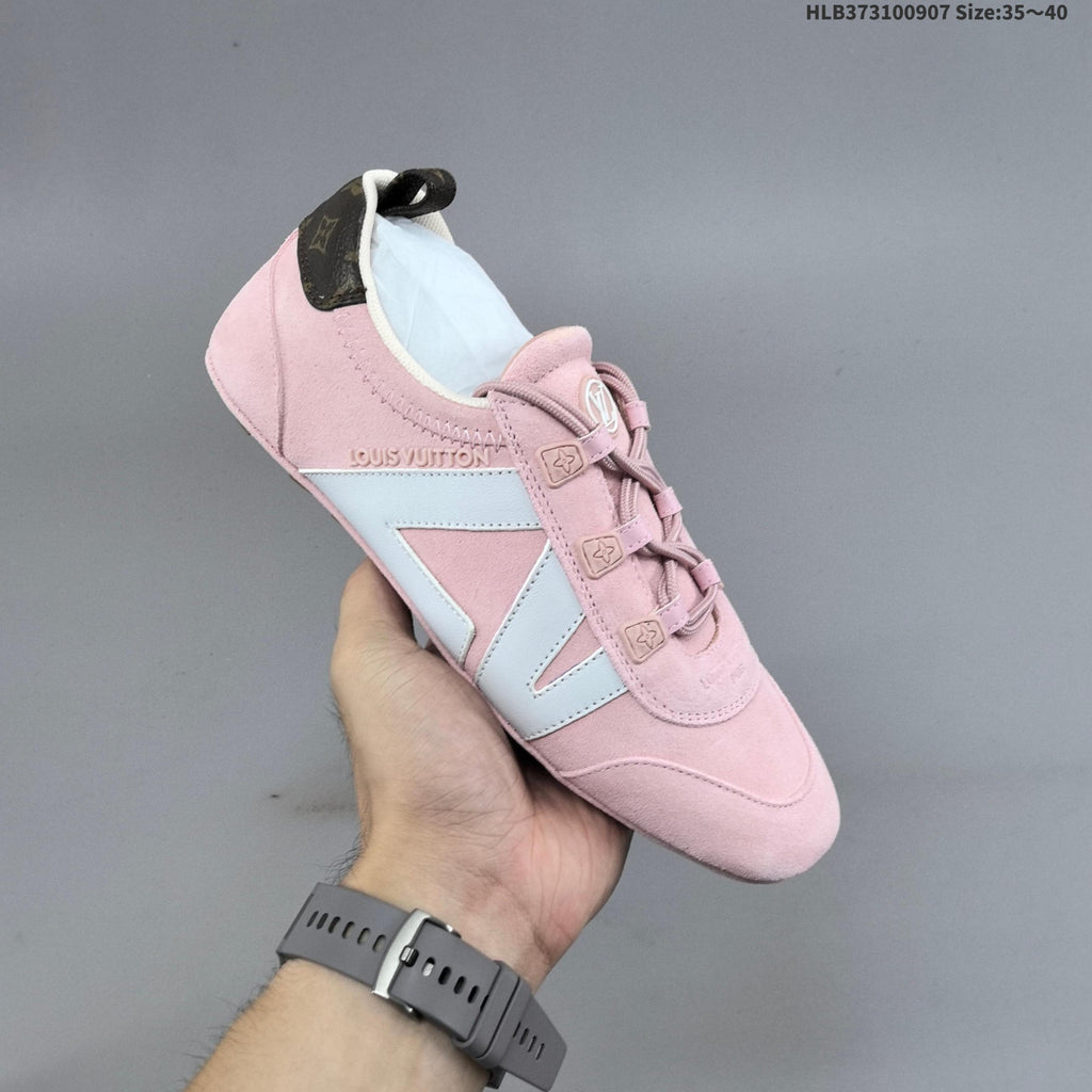 Louis Vuitton Sneakerina Pink Low-Top Lace-Up Sneakers