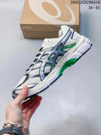 ASICS Gel-Cumulus 16 Sneakers in White, Silver and Green