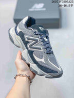 New Balance 9060 Grey Navy Mesh Sneakers