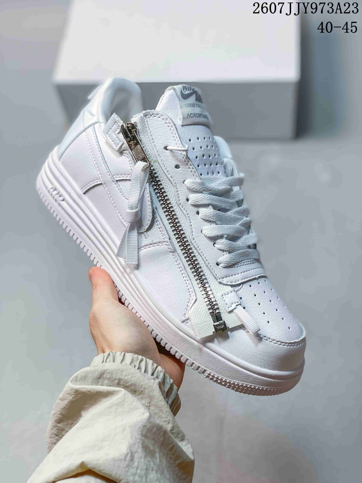 Nike Lunar Force 1 x Acronym White Low-Top Sneakers