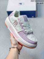 MLB Chunky Liner MID Lavender White Platform Sneakers 3ASXCDN3N
